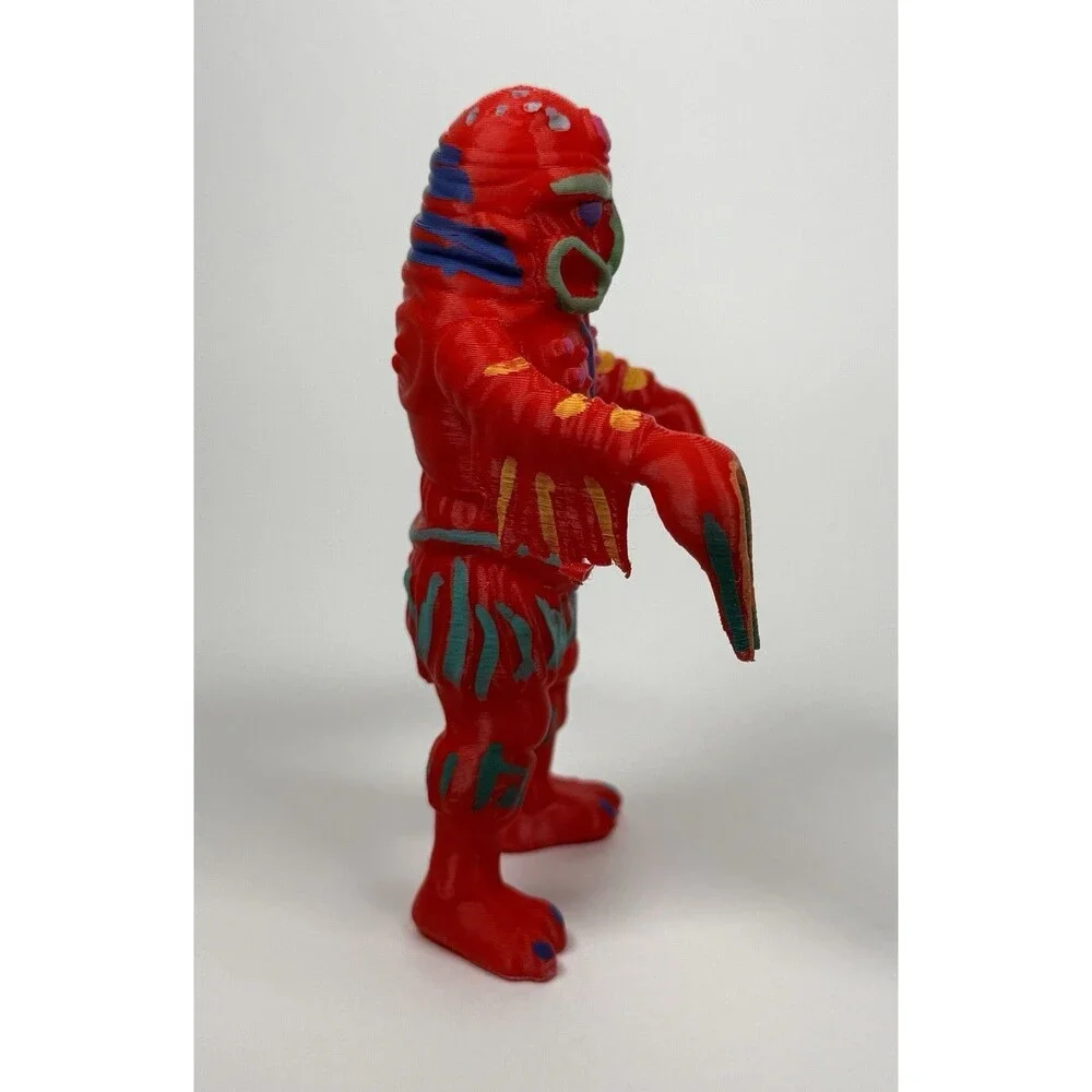Angry Red Planet HAND PAINTED Three Eyed Martian Predator Toy Figure